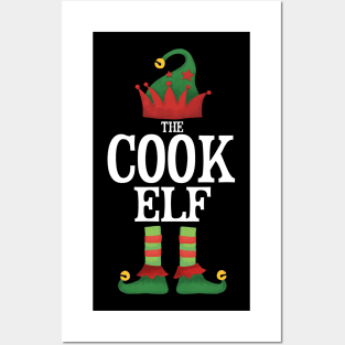 Cook Elf Matching Family Group Christmas Party Pajamas Posters and Art